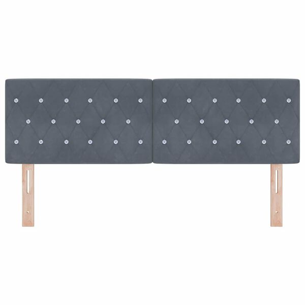 vidaXL Headboard with Headboard Dark Grey 160 cm Faux Leather