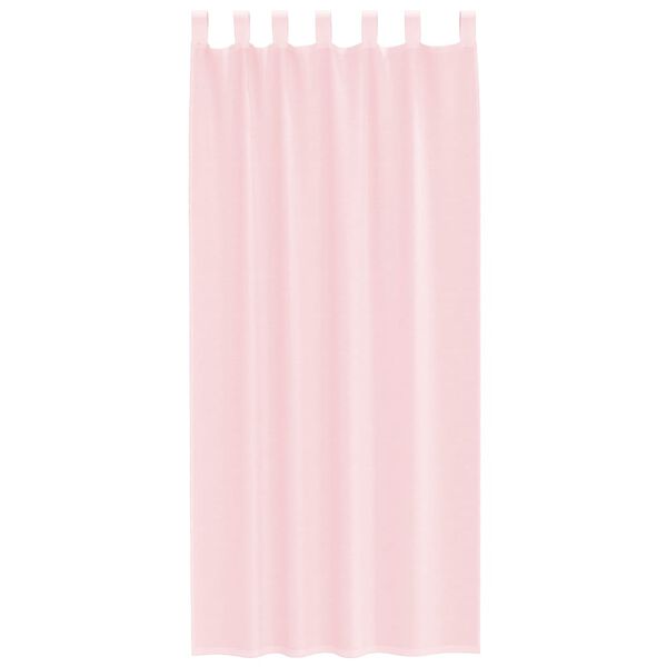 vidaXL Voile Curtains with Loops 2 pcs Light Pink 140x225 cm