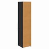 vidaXL Highboard Black Oak 40 x 42.5 x 185 cm Engineered Wood