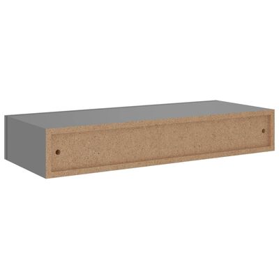 vidaXL Wall-mounted Drawer Shelves 2 pcs Grey 60x23.5x10cm MDF