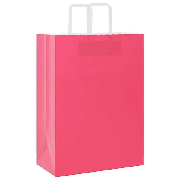 vidaXL Paper Bags 250 pcs with Handles Pink 32x17x44 cm