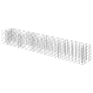 vidaXL Gabion Raised Bed Galvanised Steel 360x50x50 cm