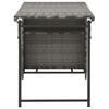 vidaXL 5 Piece Folding Outdoor Dining Set Poly Rattan Grey