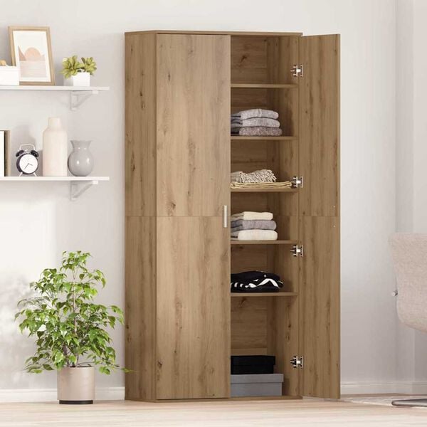 vidaXL Highboard Artisan oak 80 x 35 x 180 cm Engineered wood