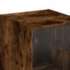 vidaXL Highboard with Glass Doors Smoked Oak 35x37x142 cm