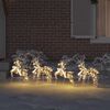 vidaXL LED Reindeers with 80 LEDs 4 pcs Multicoulur PET