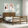 vidaXL Bed Frame without Mattress Honey Brown 140x190 cm Solid Wood