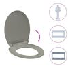 vidaXL Soft-Close Toilet Seat Grey Oval