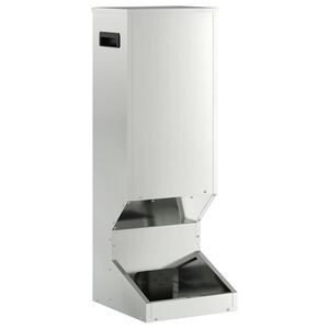 vidaXL Deer Feeder Silver 28 x 30 x 80 cm Galvanised Steel