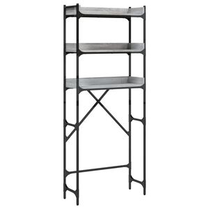 vidaXL Washing Machine Shelf Grey Sonoma 67x25x163 cm Engineered Wood