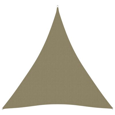 vidaXL Sunshade Sail Oxford Fabric Triangular 3x4x4 m Beige