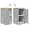 vidaXL Garage Storage Cabinet Grey Sonoma 40x51x85 cm Solid Wood Pine