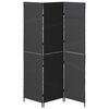vidaXL Room Divider Folding Manual Black 146 x 180 cm Poly Rattan