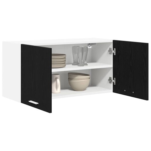 vidaXL Hanging Cabinet Black Oak 80 x 31 x 40 cm Engineered Wood