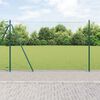 vidaXL Fence Post Green 100 x 1.4 m (25 mm mesh) Steel and PVC