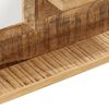 vidaXL Mirror with Shelves 80x8x55 cm Glass and Solid Wood Mango