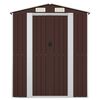 vidaXL Garden Shed Dark Brown 192x108x223 cm Galvanised Steel