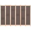 vidaXL 6-Panel Room Divider Brown 240x170x4 cm Fabric