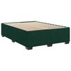 vidaXL Box Spring Bed with Mattress Dark Green 140x200 cm Velvet