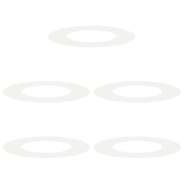 vidaXL suitable for Flat Tree Rings 5 pcs White &Oslash;40 / 70 cm Steel