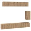 vidaXL TV Cabinet Set Wall-mounted 6 pcs Artisan oak Engineered wood