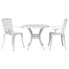 vidaXL Bistro Set | White | Cast aluminium | Medium | Durable | Bistro Set