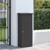 vidaXL Parcel Drop Box with Storage Black 44.5 x 29 x 110.5 cm Steel