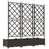 vidaXL Garden Planter 3 pcs Brown 120 x 40 x 125.5 cm Steel