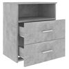 vidaXL Bed Cabinet Concrete Grey 50x32x60 cm
