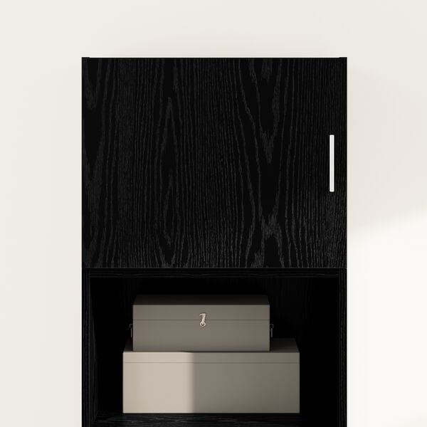 vidaXL Wall Cabinet Black oak 50 x 42.5 x 40 cm Engineered wood