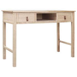 vidaXL Writing Desk Natural 110x45x76 cm Wood