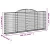 vidaXL Arched Gabion Baskets 12 pcs 300x30x120/140 cm Galvanised Iron