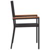 vidaXL Garden Stacking Chairs 4 pcs Black and Brown