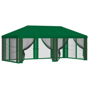 vidaXL Gazebo Cover with Sidewalls Green 600.5 x 300.5 cm Polyester