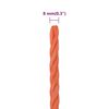 vidaXL Work Rope Orange 8 mm 50 m Polypropylene