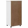 vidaXL Rolling Cabinet with Drawers MOSS White Solid Wood Pine