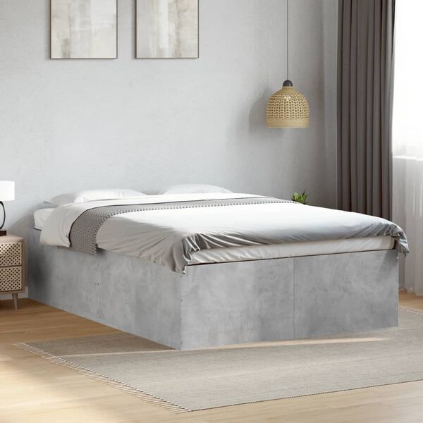 vidaXL Bed Frame without Mattress Concrete Grey 120x200 cm