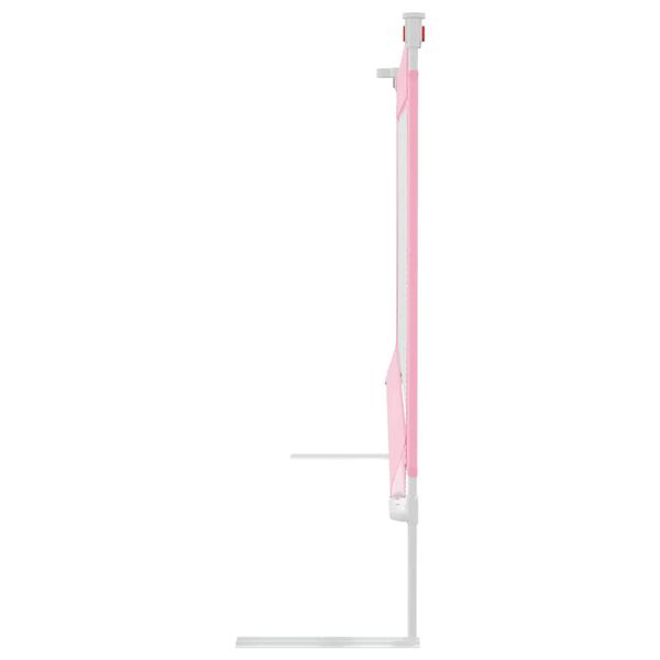 vidaXL Toddler Safety Bed Rail Pink 190x25 cm Fabric