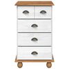 vidaXL Chest of Drawer ASKIM White 45.8 x 40 x 79 cm Solid Pine Wood