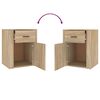 vidaXL Bedside Cabinet Sonoma Oak 50x36x60 cm Engineered Wood