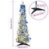 vidaXL Artificial Christmas Tree with 50 LEDs White 120 cm PVC