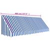 vidaXL Bistro Awning 400x120 cm Blue and White