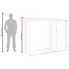 vidaXL Garden Firewood Shed Brown 245x98x159 cm Galvanised Steel