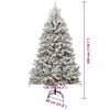 vidaXL Artificial Christmas Tree Green and White 300 cm PVC and Metal