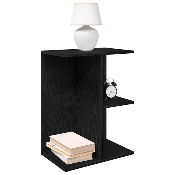vidaXL Bedside Tables 2 pcs Black Oak 46.5x29x61 cm Engineered Wood