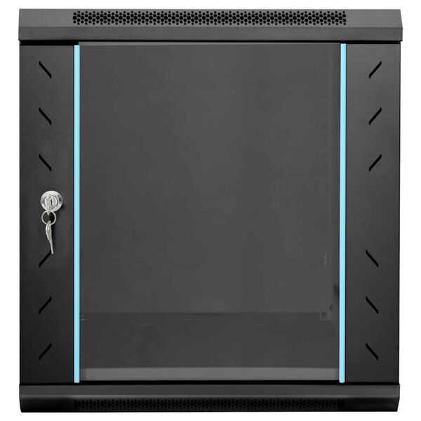 vidaXL Network Cabinet with Storage Black 53 x 60 x 60 cm Steel