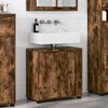 vidaXL Bathroom Basin Cabinet with Shelf Smoked Oak 60 x 30 x 60 cm