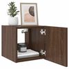 vidaXL TV Wall Cabinets with LED Lights 2 pcs Brown Oak 30.5x35x30 cm