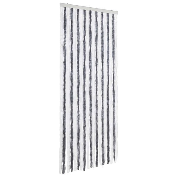 vidaXL Insect Curtain Grey and White 56x185 cm Chenille