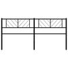 vidaXL Metal Replace Headboard Black 193 cm
